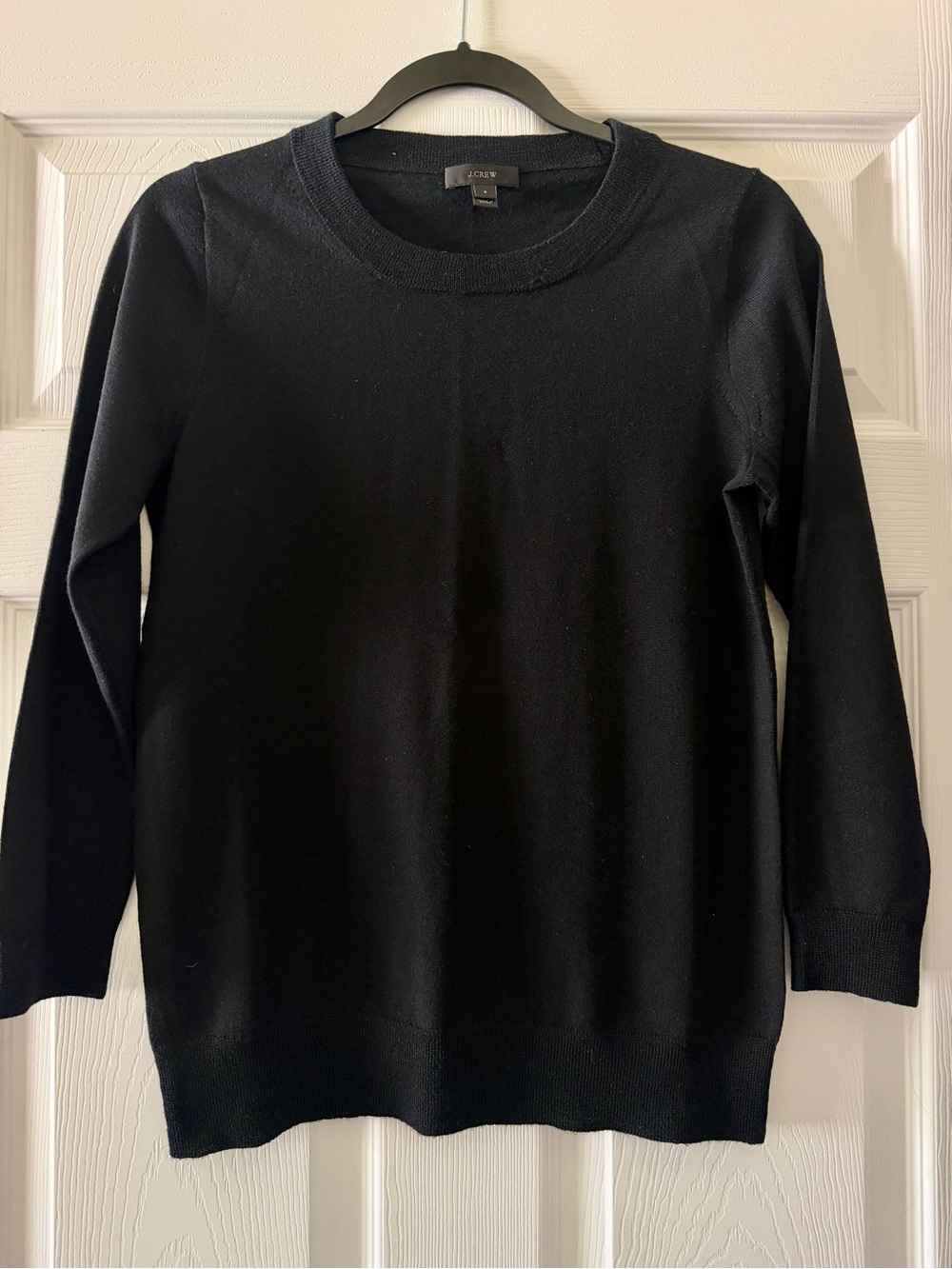 J. Crew Black Tippi Crewneck Sweater